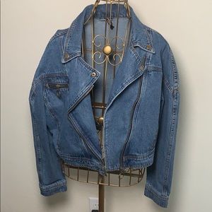 Forever 21 Cropped Blue Denim Jacket